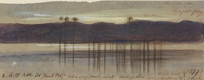 Philae, 6:00-6:15 am, 31 January 1867 by Edward Lear